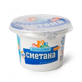 БЗМЖ Сметана Село Домашкино 20% 170г стакан