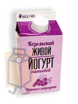БЗМЖ Йогурт живой "Черная смородина "2,5% 0,450г Козельский
