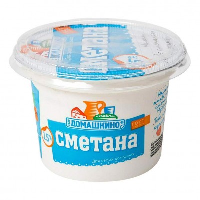 Сметана Село Домашкино 15% 170г