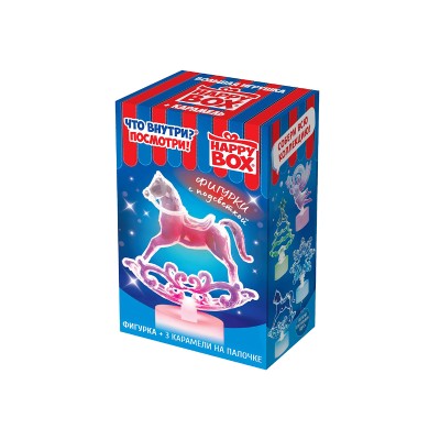 HAPPY BOX Фигурки с подсветкой+3 карамели на палочке в коробочке 30г.