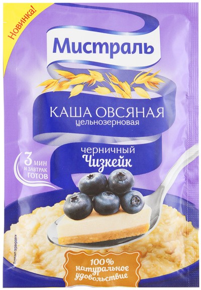 Мистраль Каша осяная "Черничный чизкейк" 40 г