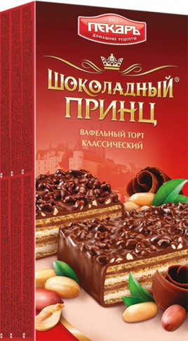 Вафельный торт Шоколадный принц классич. 260гр