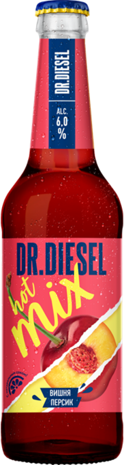 Пивной напиток Доктор Дизель Вишня и Персик 6% 0,45л ст/б