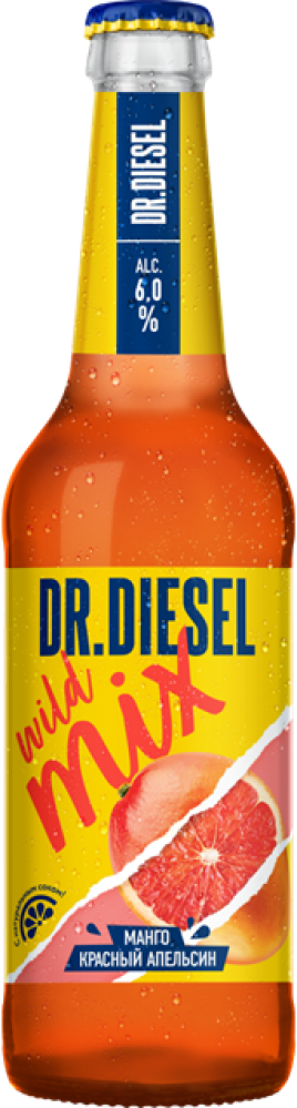 Пивной напиток Доктор Дизель Манго и красный апельсин 6% 0,45л ст/б