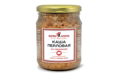 Каша перловая со свининой 500гр ст/б Фабрика качества