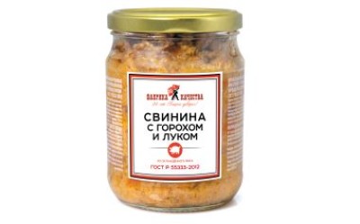 Свинина с горохом и луком 500гр ст/б Фабрика качества