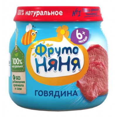 Пюре ФрутоНяня говядина 80г