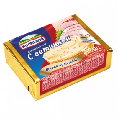 БЗМЖ Сырок Хохланд плав.с ветчиной 50гр