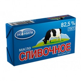 БЗМЖ Масло сливочное  82,5% (фол) 180г ЭкоМилк