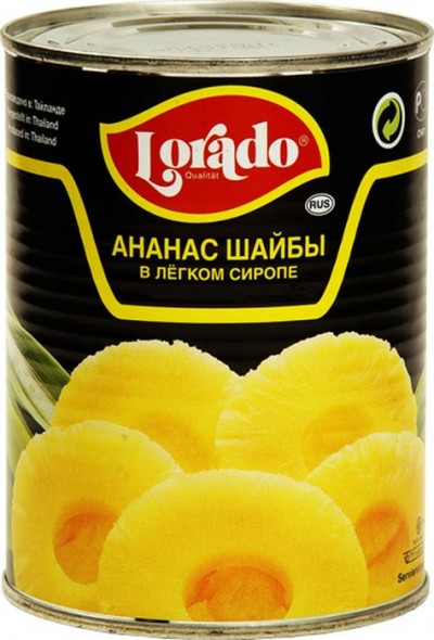 Ананасы шайбы Lorado ж/б 565г