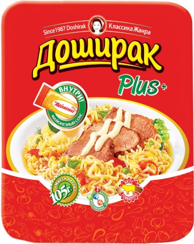Лапша Доширак Плюс говядина конт.105г