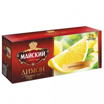 Майский Чай черный лимон 1,5г*25