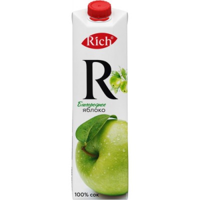 Сок РИЧ яблоко 1л.100%