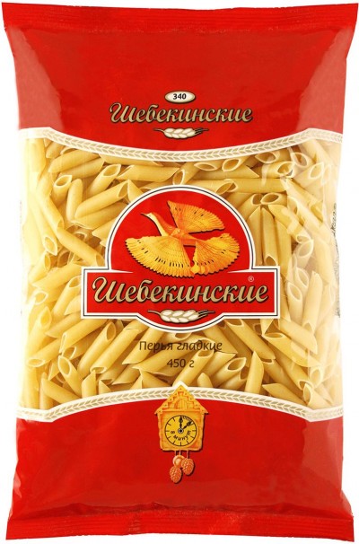 Шебекинские Макаронные изделия Перья гладкие №340 450г