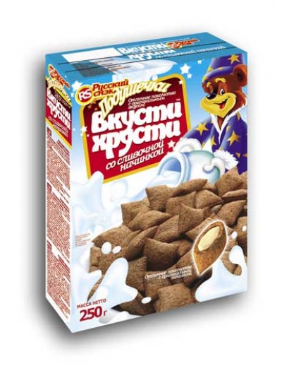 Подушечки Вкусти Хрусти с ореховой начинкой 250г