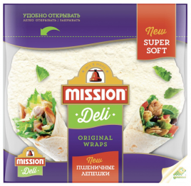 Лепешки тортильи пшенич. оригин. 6шт 250г