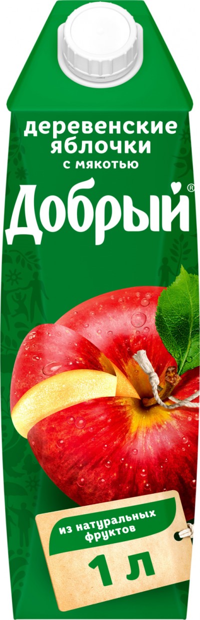 Нектар Добрый деревенские яблочки 1л
