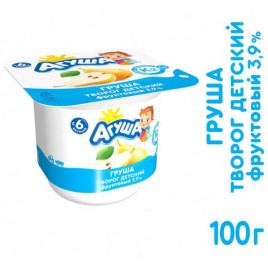 БЗМЖ Творог груша Агуша 3,9% 100г