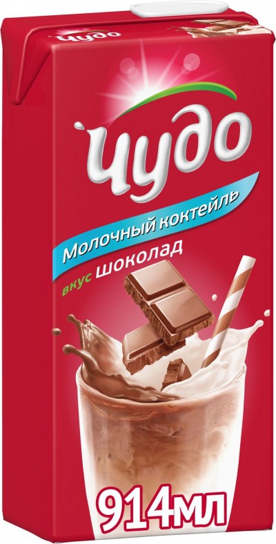 БЗМЖ Коктейль молочный Чудо шоколад  2% 960г пак.