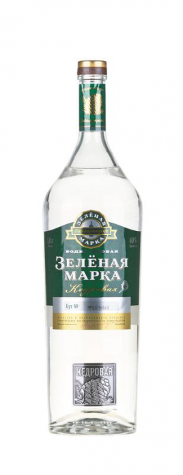 Водка Зеленая марка кедр 40% 1л.