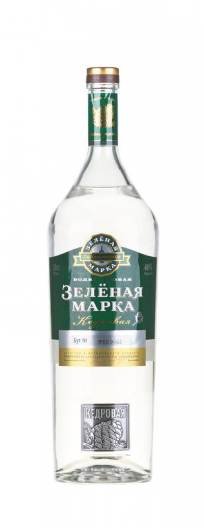 Водка Зеленая марка кедр 40% 1л.