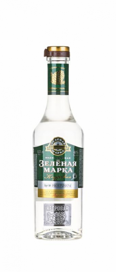 Водка Зеленая марка кедр 40% 0,25л.