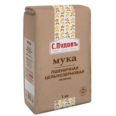 Мука пшеничная обойная цельнозерн. С.пудовъ 1кг