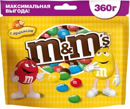 Драже M&Ms арахис 360г