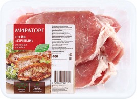 Стейк Сочный свин. охл.  400г Мираторг