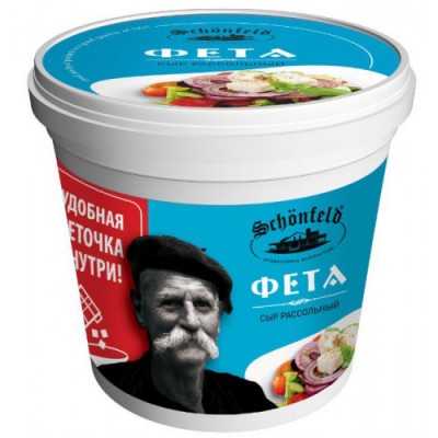 БЗМЖ Сыр россольный Фета 55% Schonfeld 150гр