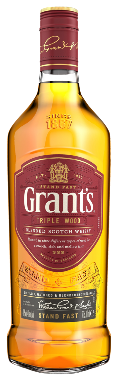 Виски шотландский "Грантс Трипл Вуд" 3г 40% 0,7л
