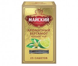Майский Чай черный ароматный бергамот 25пак