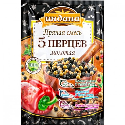Пряная смесь ИНДАНА 5 перцев 15 гр