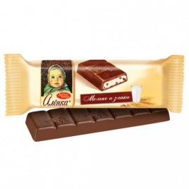 Шоколад Аленка  молочный со злаками 45г