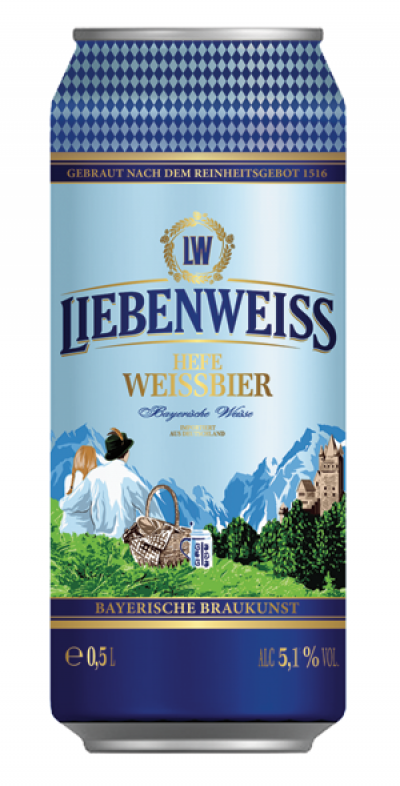 Пиво светлое пшенич. Либенвайс Хефе-Вайсбир 0,5л 5,1% ж/б