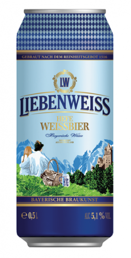 Пиво светлое пшенич. Либенвайс Хефе-Вайсбир 0,5л 5,1% ж/б
