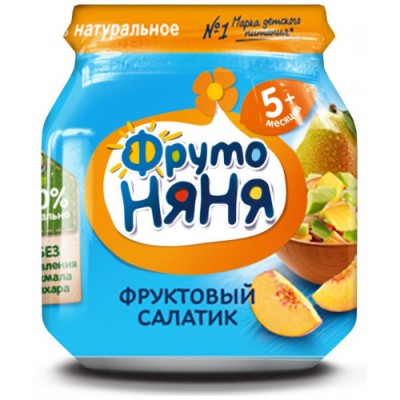 Пюре ФрутоНяня Фруктовый салатик 100г