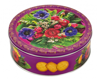 Печенье Монте Кристо Букет в лиловых тонах ж/б 400гр