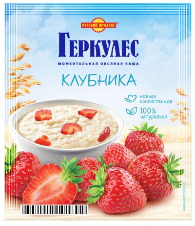 Русский продукт Овсяная каша момент Геркулес с клубникой 35г.