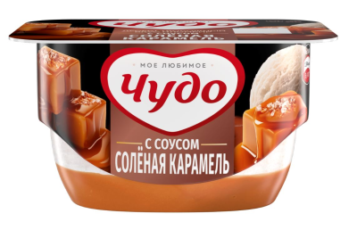 БЗМЖ Десерт творожный Чудо пломбир-соленая карамель 4,2% 100гр