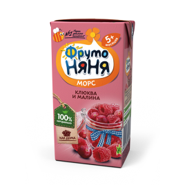 Морс ФрутоНяня Клюква/Малина 0,2л
