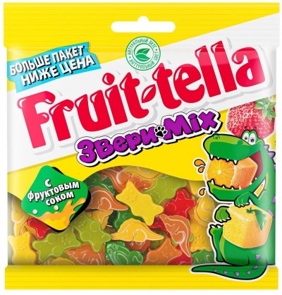 Жевательный мармелад Фрутелла Звери Mix 150г.
