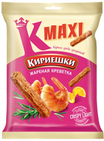 Сухарики Кириешки Maxi 60г жареная креветка