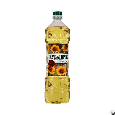 Масло подсолнечное Кубаночка раф.1 л