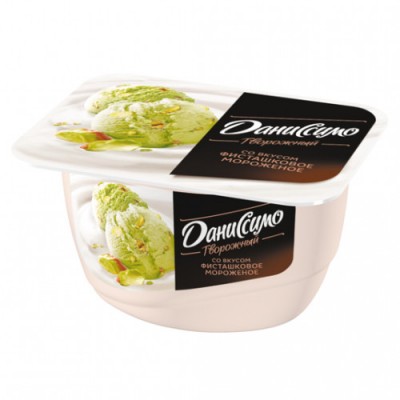 БЗМЖ Даниссимо творожный Фисташковое мороженое 130г