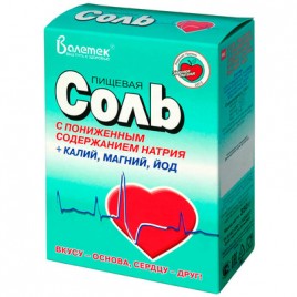 Соль пищевая Валетек калий,магний 350 г.