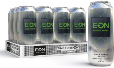 Напиток энергетический E-On Black Power ж/б 0,45л
