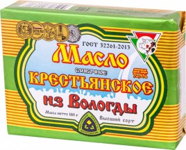 БЗМЖ Масло Крестьянское из Вологды 72,5% 180г