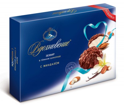 Зефир  Вдохновение с миндалем в темн. шок. 275гр