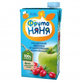 Сок ФрутоНяня яблоко шиповник  для детей  0,5л